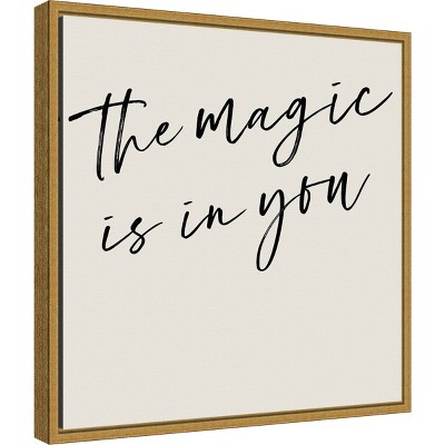 The Magic is in You Black and White Framed Canvas Print