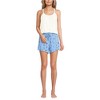Lands' End Women's Cooling 3 Piece Pajama Set - Long Sleeve Top Cami and Shorts - 4 of 4