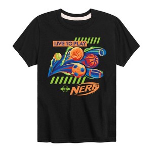 Boys' - NERF - Live To Play Sport Balls Short Sleeve Graphic T-Shirt - 1 of 4