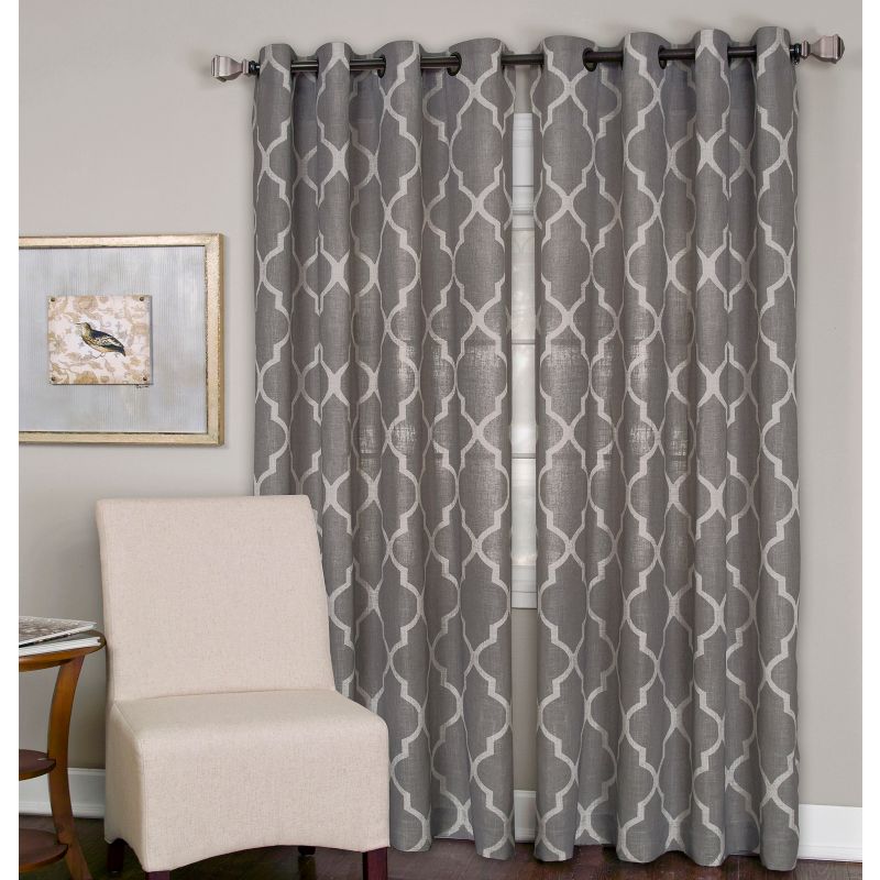 Medalia Room Darkening Geometric Window Curtain Panel - Elrene Home Fashions, 1 of 5
