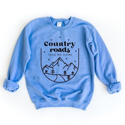 Simply Sage Market Women's Graphic Sweatshirt Country Roads Mountains