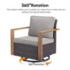 Buenhomino 4 Pieces Patio Furniture Sets, Wicker Patio Swivel Glider Chairs Set with 2 Ottoman, Outdoor Furniture Set for Outside Porch and Backyard - 4 of 4
