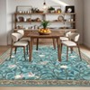 Modern Washable Area Rugs for Living Room Non Slip Stain Resistant Ultra Soft Floral Rug Carpet Floor Mat for Bedroom Dining Room Office - 2 of 4