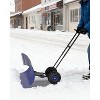 Coucheta Snow Pusher Shovel for Driveway with Wheels, Heavy Duty Push Snow Shovel 5 Position Angled Blade, Adjustable Handle, Rolling Snow Shovels - 2 of 4