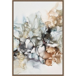 23"x33" Cosmos I by Incado Framed Canvas Wall Art Print Bronze - Amanti Art: Modern Abstract Botanical Decor - 1 of 4