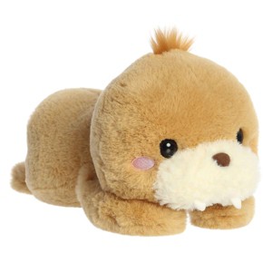 Aurora Small Wully Walrus Too Cute Playful Stuffed Animal Brown 9" - 1 of 4