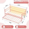 Garvee Twin Daybed with Trundle,Day Bed with LED Lights & Charging Station, Metal Bed Frame with Pull Out Trundle for Living Room, Small Spaces - 3 of 4