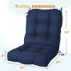 EAGLE PEAK Tufted Outdoor/Indoor Seat/Back Chair Cushions, Set of 2, 42'' x 21'' - 3 of 4