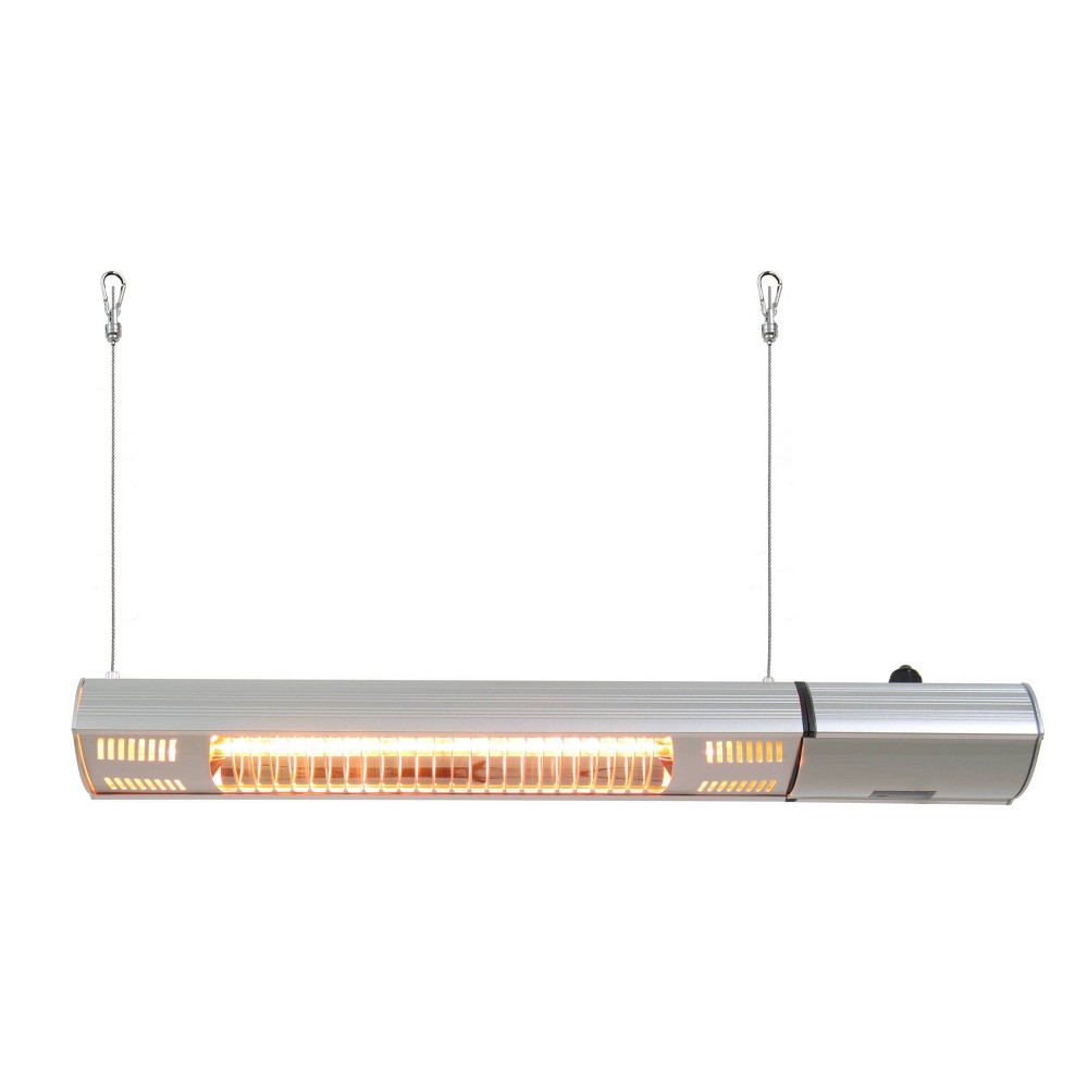 Photos - Patio Heater Wall Mounted or Hanging Infrared Electric Outdoor Heater with Remote - Sil