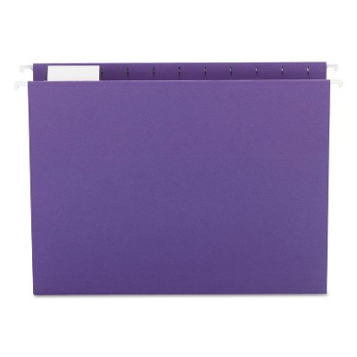 Smead Hanging File Folders 1/5 Tab 11 Point Stock Letter Purple 25/Box 64072
