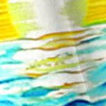 blue palm tree island