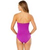 Women's Live In Color Twist Front Shirred One Piece Swimsuit - 3 of 4