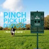 Flash Furniture Kessler Compact Dog Waste Station with Rectangular Lidded Trash Can and Locking Roll Waste Bag Dispenser in Green - 2 of 4