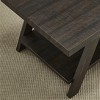 Vynxaria Rich Espresso Side Table Manufactured Wood, 23.5"Wx14"Dx22"H, Overextended Rectangular Top - 3 of 4