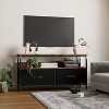 Jojoka Brown Modern Media Console Table with Open Storage Shelf - 4 of 4