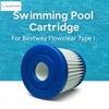 Nispira Pool Filter Replacement for Bestway Flowclear Type I Cartridge Pool Filter(110-120V) 58093E-CASE 330 Gal. | Pack of 2 - 2 of 4