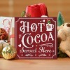 Vintage Christmas Decor, Hot Cocoa Wooden Sign, Coffee Bar Wooden Block Sign - 4 of 4