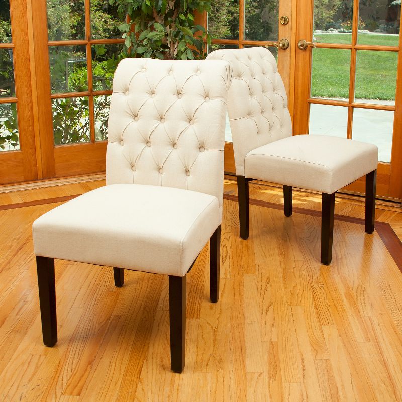 2ct Dinah Roll Top Fabric Dining Chair Set - Christopher Knight Home, 5 of 10
