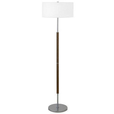 Hudson and Canal 2-Light Floor Lamp with Fabric Shade