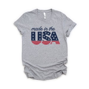 Simply Sage Market Women's Made In The USA Blue Short Sleeve Graphic Tee - 1 of 4