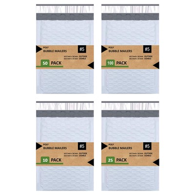 Poly Bubble Mailer, 14.25x20 Inch, White, 500 Pack, Padded Shipping Envelope  Mailers, Self Seal and