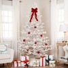 Northlight Pre-Lit Medium Flocked IPT Artificial Garden Christmas Tree - 6.5' - Warm White LED Lights - 2 of 4