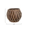 Storied Home Glass Votive Holder with Woven Rattan Sleeve, Brown and Natural - 2 of 4