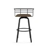 Amisco Turbo Upholstered Barstool Brown/Black: Industrial Style, Faux Leather, Steel Frame, 300 lbs Capacity - 4 of 4