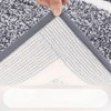 Rug Mat Set 3 Piece, Microfiber Bath Set, Non - Slip Ultra Soft Carpet Mats, Absorbent , Tub, Shower, Dark Grey - 4 of 4