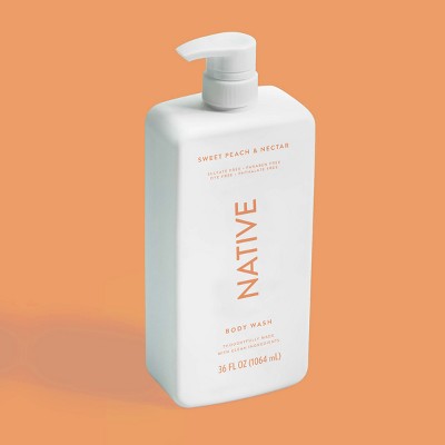 Native Body Wash with Pump - Sweet Peach &#38; Nectar - Sulfate Free - 36 fl oz_1