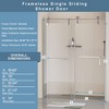 NicBex Shower Door Frameless Single Sliding Shower Doors, 5/16" (8mm) Thick Tempered Glass with Explosion-proof Film for Bathroom - 4 of 4