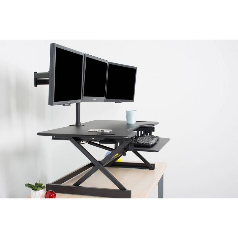 Height Adjustable Sit To Standing Desk Riser - Rocelco, 5 of 8