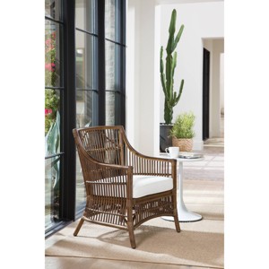 Maui Chair Cream Cushion and Rattan Frame - OSP Home Furnishings - 1 of 4