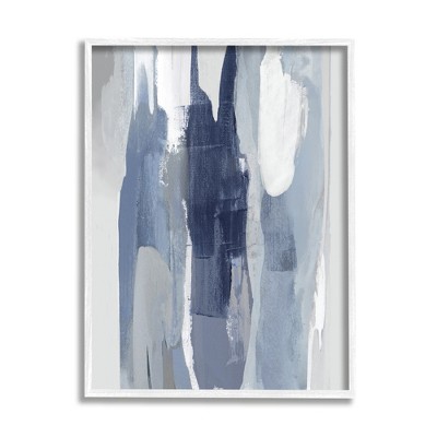 Stupell Industries Layers of Blue and White Abstract Movements