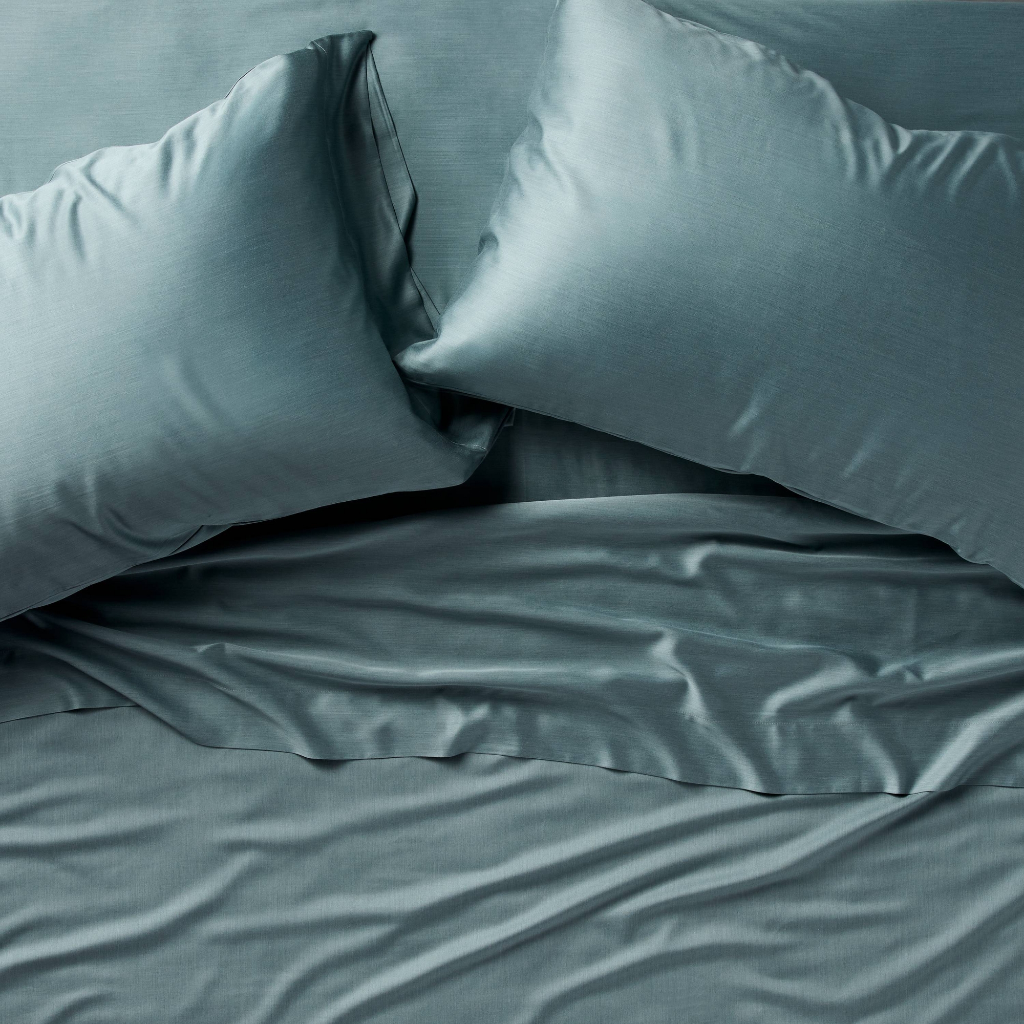 King 400 Thread Count Rayon from Bamboo Sheet Set Light Teal Blue - Casaluna™