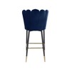 Meridian Furniture,Lily Navy Velvet Stool, Set of 2 - 3 of 4
