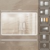 BAOURE 24x32 inch Rectangular Dimmable Anti-Fog LED Wall Bathroom Iron Framed Vanity Mirror for Bathroom - 4 of 4