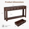 54" Farmhouse Console Table - Wooden Sofa & Entryway Table with 2 Drawers & Open Shelf for Hallway, Living Room, Foyer - 2 of 4