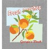 Natural World Fresh Peaches Crew Neck Long Sleeve Heather Gray Adult Tee - 2 of 2