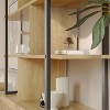 5 Tier Tall Bookshelf with Open Display Shelves, 71 Inch Rattan Classical Book Shelf with Storage, for Living Room, Home Office - 3 of 4