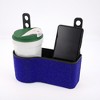 Unique Bargains Car Trash Can W/ Hook Hanging Front Rear Seats Rhinestone Trash Bin Blue 1 Pc - 4 of 4