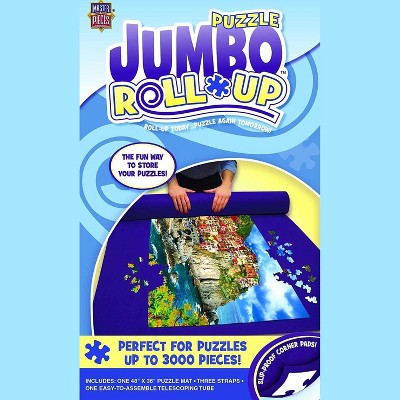 TDC Games Roll Up Jigsaw Puzzle Felt Mat & Folding Cardboard Tube