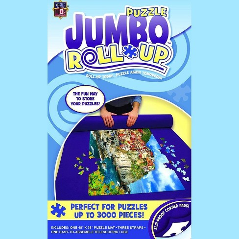 TDC Games Roll Up Jigsaw Puzzle Felt Mat & Folding Cardboard Tube