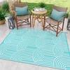 Lahome Outdoor Plastic Straw Rug-Waterproof Reversible Mat for Patio, Backyard, Camping, RV Awning - 3 of 4