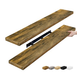 Sorbus 2 Pack 47 x 9.25 Inch Wall Mounted Floating Shelves - Stylish and Functional Storage - 1 of 4