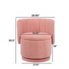 Akoasm Soft 360 Degree Swivel Accent Sofa & Chair With Storable Space For Living Room, Office & Bedroom-Pink - 2 of 4