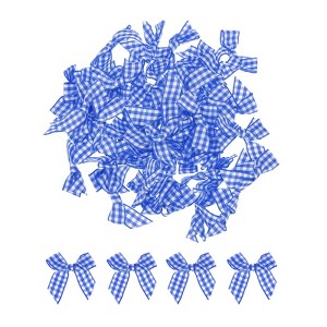 Unique Bargains Fabric Craft Gift Packaging Accessories Satin Mini Ribbon Bows 100 Pcs - 1 of 4