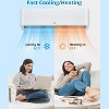 9,000 BTU Mini Split AC/Heating System, Split Air Conditioner & Heater, 23 SEER2 / 115V, Cools Rooms Up to 500 Sq. Ft., White - 3 of 4