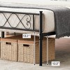 Garvee Twin/Queen Metal Bed Frame w/Headboard and Footboard, Iron-Art Heart Design, No Box Spring Needed, Underbed Storage, Blac - 4 of 4