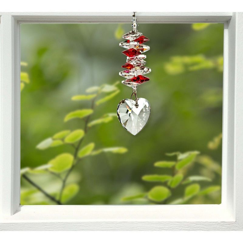 Woodstock Wind Chimes Woodstock Rainbow Makers Collection, Crystal Heart Cascade, 4'' Crystal Suncatcher, 3 of 7